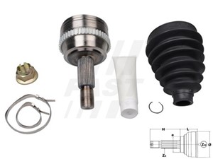 Drivknut, Framaxel, På hjulsidan, NISSAN,OPEL,RENAULT,VAUXHALL, 4401720, 4401727, 82 00 169 281, 82 00 169 285, 82 00 169 288, 820016927