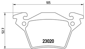 Bromsbeläggsats, MERCEDES-BENZ VITO Buss [W638], VITO Skåp [W638], V-KLASS [638/2], 0004214210, 0034200220, A0004214210, A0034200220