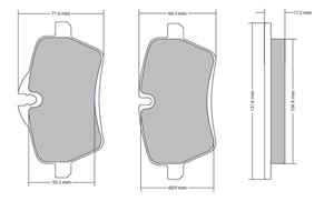 Bromsbeläggsats, Framaxel, MINI MINI, MINI Cabriolet, MINI CLUBMAN, MINI COUNTRYMAN, MINI Coupé, MINI Roadster, 3411 6 770 251, 3411 6 7