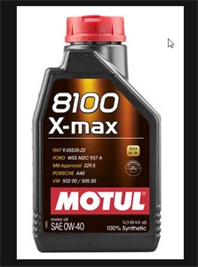Motul 8100 X-MAX 0W-40, Universal