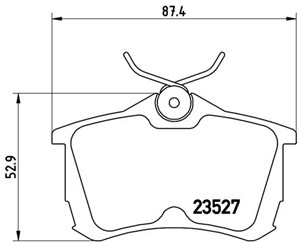 Bromsbeläggsats, Bakaxel, HONDA ACCORD VI, ACCORD VII, ACCORD Hatchback VI, ACCORD Tourer VII, 43022S1AE02, 43022S1AE03, 43022S1AE30, 43