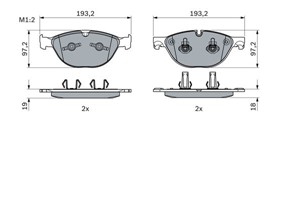 Bromsbeläggsats, Framaxel, JAGUAR F-TYPE Cabriolet, F-TYPE Coupé, XF I, XJ, XK Cabriolet II, XK Coupé II, C2D 3801, T2R 7248