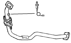Avgasrör, Fram, TOYOTA RAV 4 I, RAV 4 Cabrio I, 174107A610, 581012YA00, 58101-2YA00, 581012YA50, 58101-2YA50, 581013ZA10, 58101-3ZA10, 5