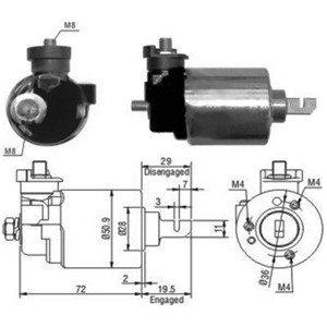 Magnetswitch, startmotor, HONDA CIVIC Coupé VI, CIVIC Fastback VI, CIVIC Hatchback VI, CIVIC Sedan VI, 31200-P2C-901*, 31200-P2E-901*, 3