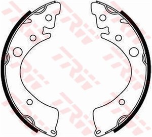Bromsbackar, sats, Bakaxel, HONDA CIVIC Sedan IV, CIVIC Shuttle I, CIVIC Shuttle II, INTEGRA Halvkombi, 43153-SB6-003, 43153-SB6-305, 43