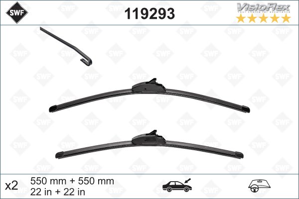 Flatblade set 550 + 550 mm