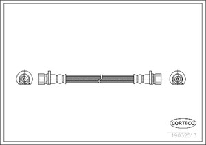 Bromsslang, Bakaxel, HONDA CR-V I, LOGO, 01466S07000, 01466S50000