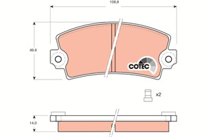 Bromsbeläggsats, Bakaxel, Framaxel, ABARTH,CITROËN,DACIA,PEUGEOT,RENAULT,TALBOT, 0000000791440, 4245 67, 4248 30, 4248 64, 4248 87, 4250