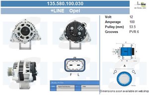Generator, CHEVROLET,OPEL,VAUXHALL, 1202120, 1202284, 1202435, 13500582, 13579663, 13581885, 95519871, 95519893