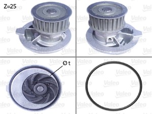 Vattenpump, DAEWOO LEGANZA, NUBIRA, NUBIRA Sedan, NUBIRA Wagon, OPEL ASTRA G Sedan, VECTRA B Halvkombi, VAUXHALL FRONTERA Mk II, 1334041