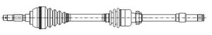 Drivaxel, framaxel höger, PEUGEOT 306, 306 Break, 306 Halvkombi, 3273.G9, 3273.H0, 3273.Q3