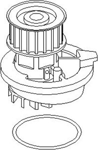 Vattenpump, CHEVROLET,OPEL,VAUXHALL, 09192370, 13 34 041, 13 34 050, 13 34 053, 13 34 139, 24409355, 90443549, 90444311
