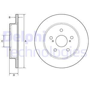 Bromsskiva, Bakaxel, LEXUS ES, NX, UX, TOYOTA CAMRY, C-HR, C-HR VAN, RAV 4 V, RAV 4 VAN V, 4243178010, 42431-78010
