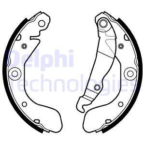 Bromsbackar, sats, Bakaxel, CHEVROLET AVEO Halvkombi, AVEO Sedan, COBALT, 95017074
