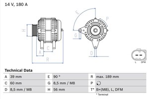 Generator, DODGE,SKODA,VW, 021 903 026 L, 03G 903 023 X, 03G 903 023, 03L 903 023 E, 04801715AA, HVW 000 154 02 02