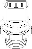 Temperaturswitch, kylarfläkt, MERCEDES-BENZ VITO Buss [W638], VITO Skåp [W638], V-KLASS [638/2], 001 540 30 45, A001 540 30 45