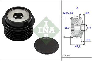 Frihjulskoppling, generator, TOYOTA AURIS, AURIS Kombi, COROLLA Sedan, 270600T010, 27060-0T010, 270600T011, 27060-0T011, 270600T012, 270