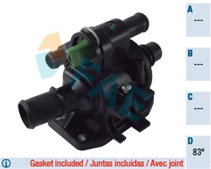 Termostat, kylvätska, CITROËN,FIAT,FORD,MAZDA,MINI,PEUGEOT,VOLVO, 11 51 7 805 998, 1230673, 1254379, 1313841, 1336.X2, 30711526, 3M5Q-8A