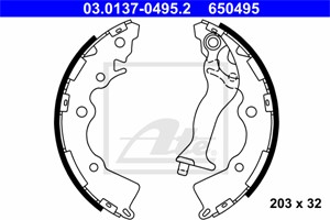 Bromsbackar, sats, Bakaxel, HYUNDAI ACCENT III, ACCENT Sedan III, KIA RIO II, RIO Sedan II, 58305-1GA00