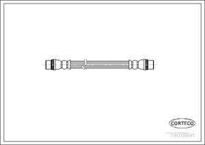 Bromsslang, Bak, Bakaxel, Tvåsidig, Fordonssida, Höger, DACIA,RENAULT, 6001547820, 6001551097, 7704003765, 7704003905, 8200020558