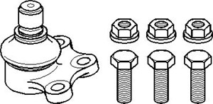 Kulled / Spindelled, Fram, höger eller vänster, CITROËN C2, C3 II, PEUGEOT 1007, 3640 66