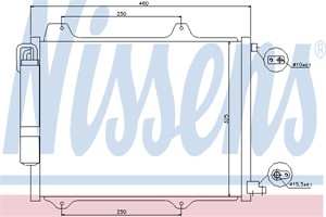 Kondensor, klimatanläggning, SUBARU JUSTY II, JUSTY III, SUZUKI IGNIS II, 95311-86G00, 9531186G00000, 9531186G10