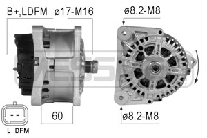 Generator, DACIA,NISSAN,RENAULT, 23100-00Q2H, 23100-00QA1, 23100-00QA9, 23100-00QAB, 23100-00QBA, 23100-00QBK, 23100-BN700, 23100-BN701,