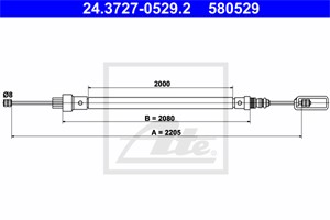 Vajer, parkeringsbroms, Höger bak, CITROËN EVASION Minibus, minivan, FIAT ULYSSE, LANCIA ZETA, PEUGEOT 806, 1472958080, 4745 F5