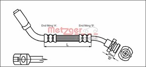 Bromsslang, Fram, Höger, FORD MAVERICK, NISSAN PATHFINDER II, PICK UP, TERRANO I, TERRANO II, 1 954 516, 1 954 519, 46210-31G10, 46210-3