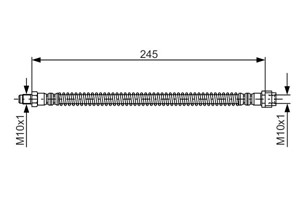 Bromsslang, Bak, MERCEDES-BENZ S-KLASS [W220], S-KLASS Coupé [C215], 220 420 01 48, A 220 420 01 48