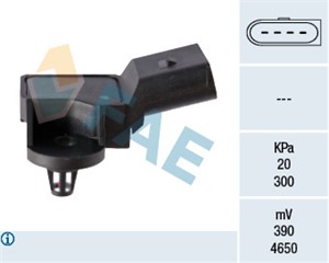 Sensor, laddtryck, Insugsgrenrör, AUDI,FIAT,FORD,MITSUBISHI,PORSCHE,SEAT,SKODA,VW, 038 906 051 C, 03G 906 051 E, 03G 906 051 F, 04E 906