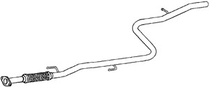Avgasrör, Mitt, FIAT DOBLO Minibus, minivan, DOBLO Skåp/stor limousine, 46559523