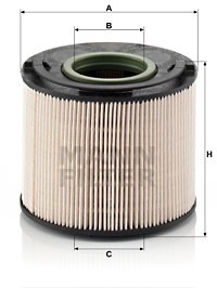 Bränslefilter, AUDI Q7, PORSCHE CAYENNE, VW TOUAREG, 7L6 127 177 B, 7L6 127 177 C, 7L6 127 434 B, 7L6 127 434 C, 955.110.134.00