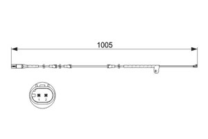 Varningssensor, bromsbeläggslitage, Framaxel, BMW X5 [E70, F15, F85], X6 [E71, E72, F16, F86], 34 35 6 792 569, 34 35 6 860 181