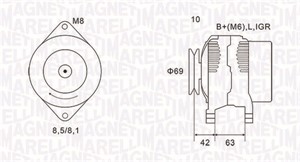 Generator, CHEVROLET MATIZ, DAEWOO MATIZ, MATIZ Skåp/halvkombi, 219170, 219251, 2655476, 96289030, 96314258, 96380673, 96518124, 9656626