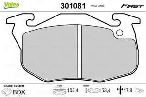 Bromsbeläggsats, Framaxel, CITROËN,PEUGEOT,RENAULT, 425033, 4250-33, 425034, 4250-34, 425035, 4250-35, 425043, 4250-43, 425049, 4250-49,