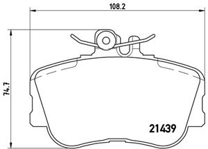 Bromsbeläggsats, MERCEDES-BENZ C-KLASS [W202], C-KLASS T-Model [S202], 0024202120, 002420212005, 0024202220, 002420222005, 0054200320, 0