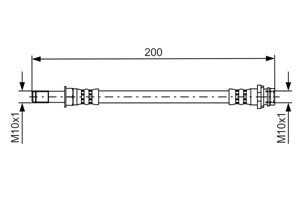Bromsslang, Bakaxel, Ytter, FORD GALAXY II, MONDEO IV, MONDEO Sedan IV, MONDEO Sedan V, MONDEO Turnier IV, MONDEO Van IV, S-MAX, 1520323