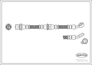 Bromsslang, Bakaxel vänster, Vänster, SUBARU IMPREZA Kombi, IMPREZA Sedan, 26531AA070