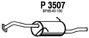 Bakre ljuddämpare, Bak, MAZDA 323 S V, BP85-40-100
