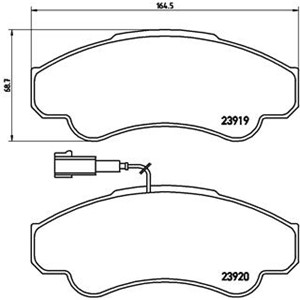 Bromsbeläggsats, Framaxel, CITROËN,FIAT,PEUGEOT, 425244, 425245, 425459, 71752978, 71770070, 71772525, 77362216, 77364859, 9949362, 9949
