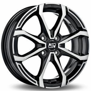 MSW x4 Gloss Black Machined Face 5.5x14 4/108 ET24 B65.1