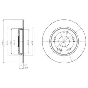 Bromsskiva, HONDA CR-Z, 42510SZTG50, 42510SZTG51, 42510-SZT-G52, 42510SZTG53
