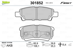 Bromsbeläggsats, Bakaxel, CHRYSLER,DODGE,JEEP,MITSUBISHI, 4605A479, 4605A493, 4605A558, 5191 271AC, 5191271AA, 5191271AC, MR955068