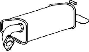 Bakre ljuddämpare, MAZDA 6 Hatchback, 6 Sedan, 6 Station Wagon, RFC540100B