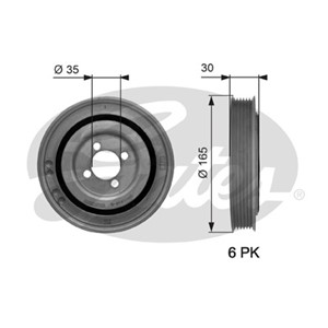 Remskiva, vevaxel, ALFA ROMEO,CHEVROLET,CITROËN,FIAT,FORD,LANCIA,OPEL,PEUGEOT,SUZUKI,VAUXHALL, 0515.W5, 0515W5, 1261085E00, 1539102, 156