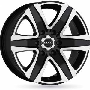 MAK Stone6 Black Machined Face 6.5x16 6/125 ET50 B74.1