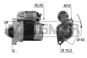 Startmotor, DACIA,NISSAN,RENAULT, 23300-00QAM, 23300-00QAY, 77 00 864 608, 77 01 499 651, 82 00 369 521, GXE 4924