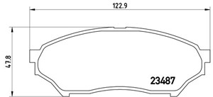 Bromsbeläggsats, Framaxel, MITSUBISHI PAJERO JUNIOR I, PAJERO PININ I, 410606A00C, AY040MT012, MN102615, MR334950, MR334953, MR449854, M