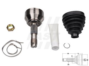 Drivknut, Framaxel, På hjulsidan, CITROËN,FIAT,PEUGEOT, 1349786080, 1349789080, 1349789080^, 3272.PA, 3272.PC, 3273.PJ, 3273.PK, 4630836
